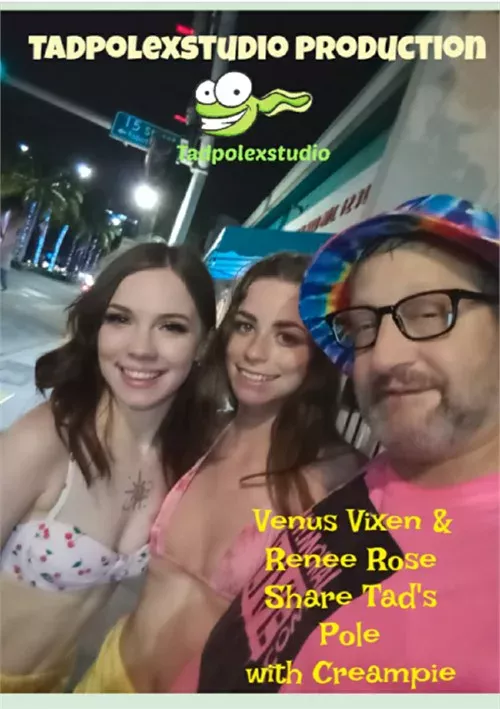 Venus Vixen y Renee Rose comparten el palo de Tad con un creampie